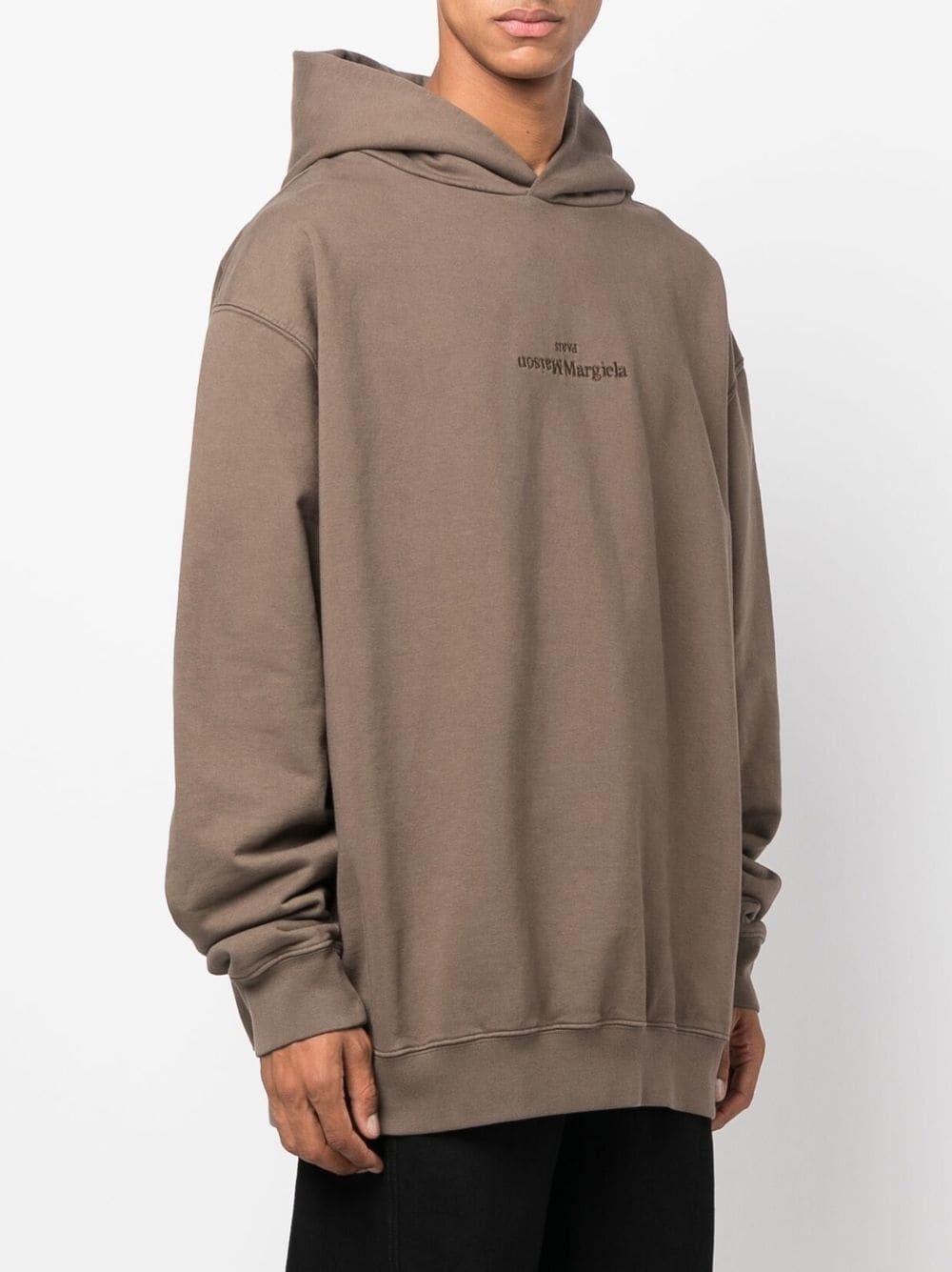 embroidered-logo hoodie - 4