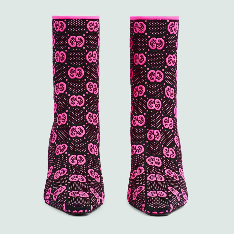 GUCCI Women's GG knit ankle boots outlook