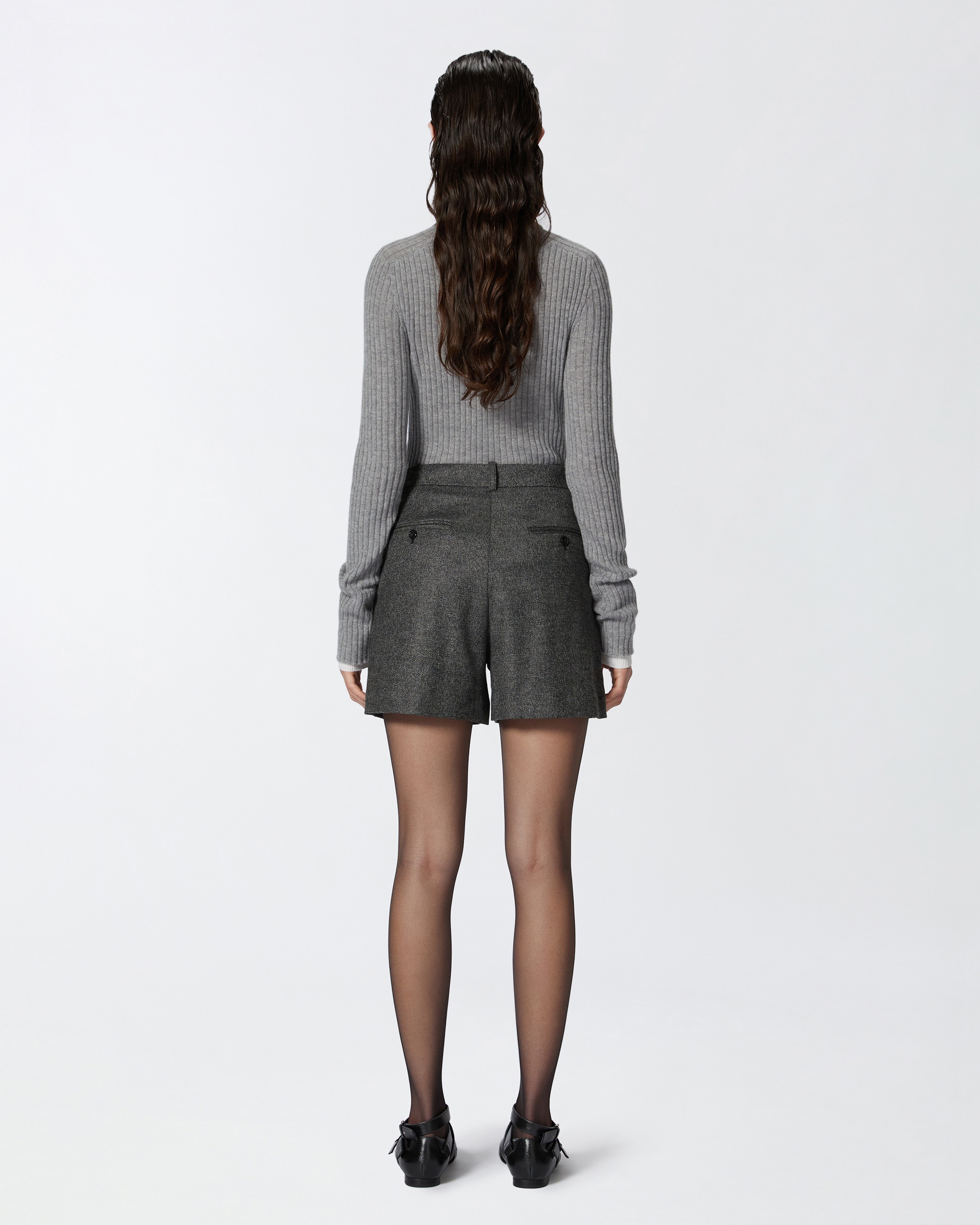 TEXTURED TAILORED SHORTS - 4