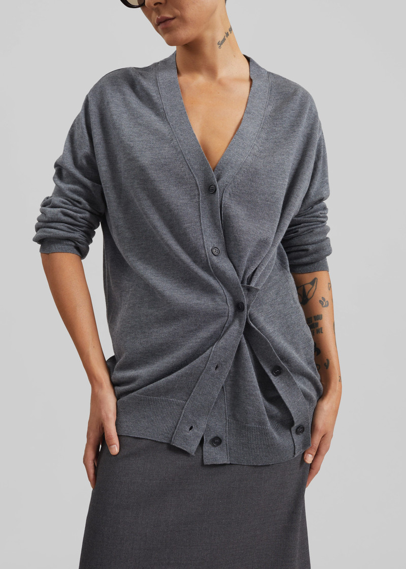 Calvane Two-Way Cardigan - Grey 7