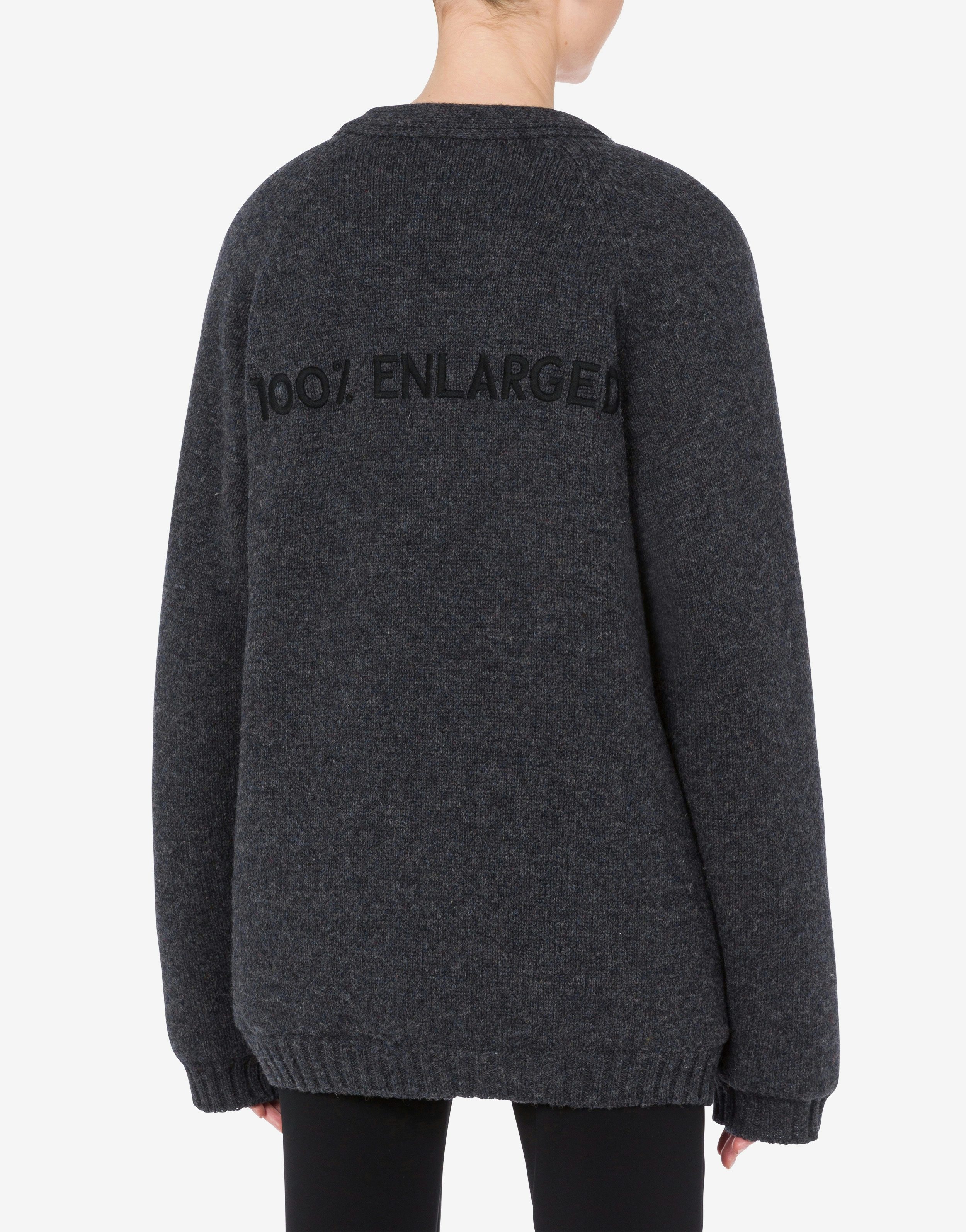 OVERSIZE CARDIGAN IN SHETLAND 100% ENLARGE - 3