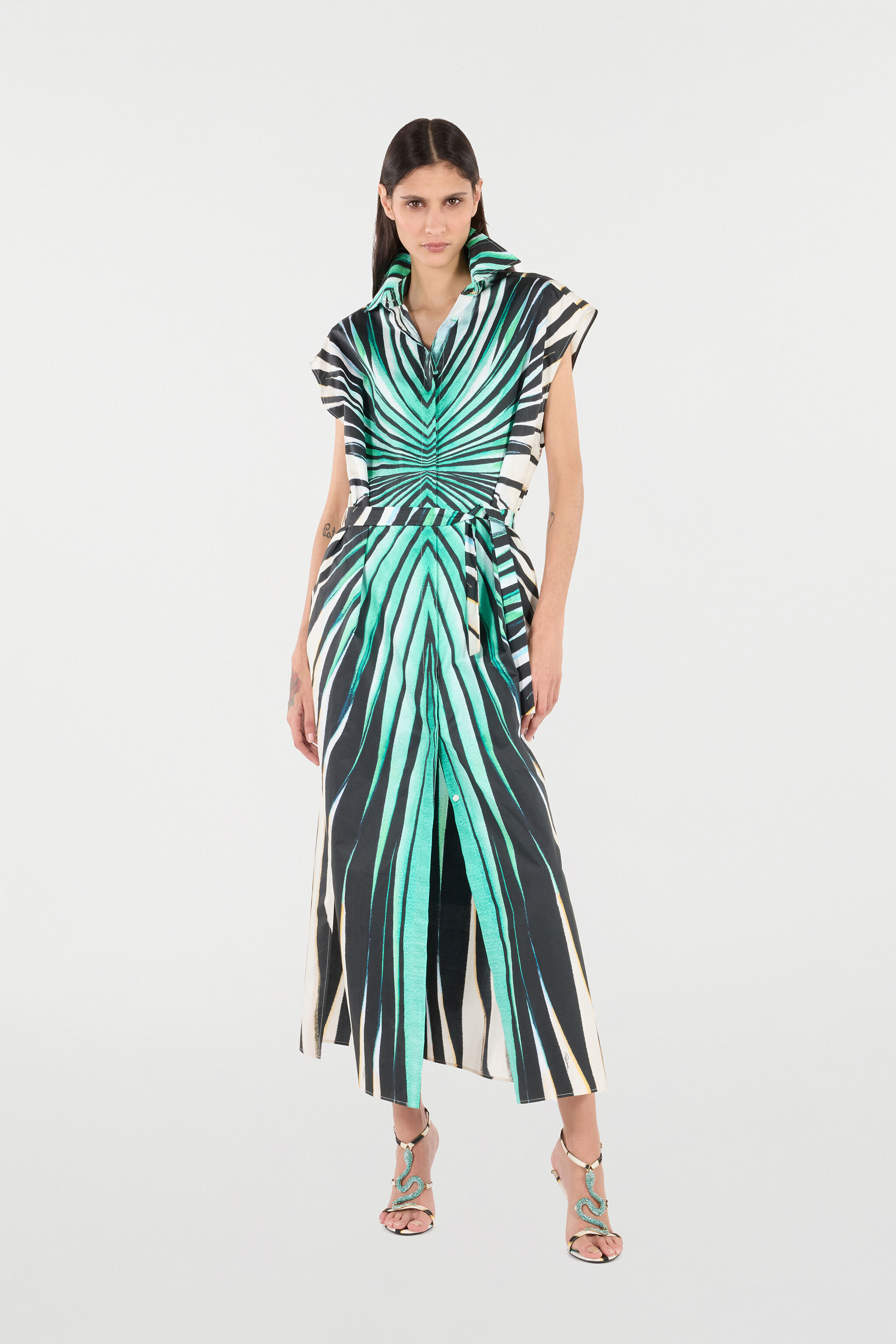 Ray Of Sea Print Midi Dress - 2