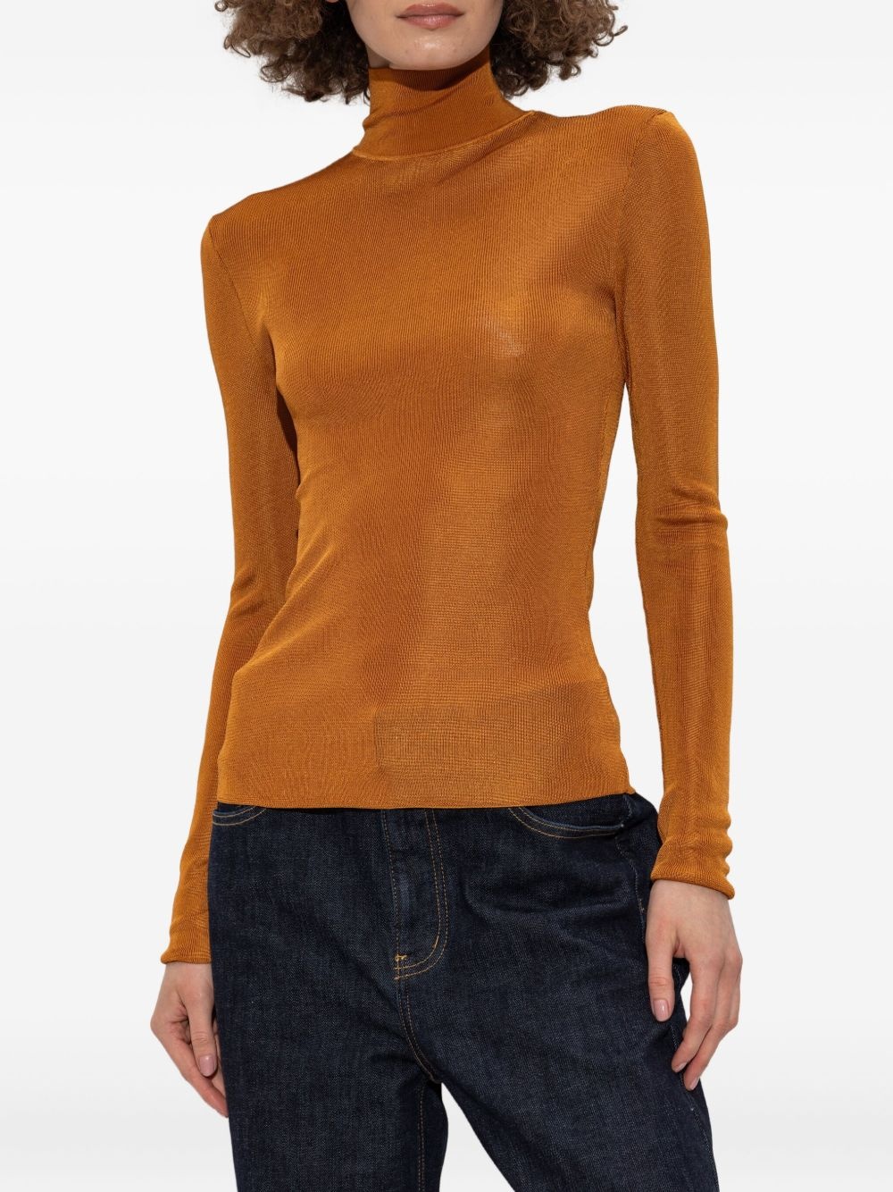 ribbed high-neck top - 3