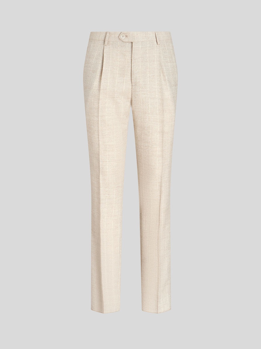 ETRO pressed-crease tailored trousers - White