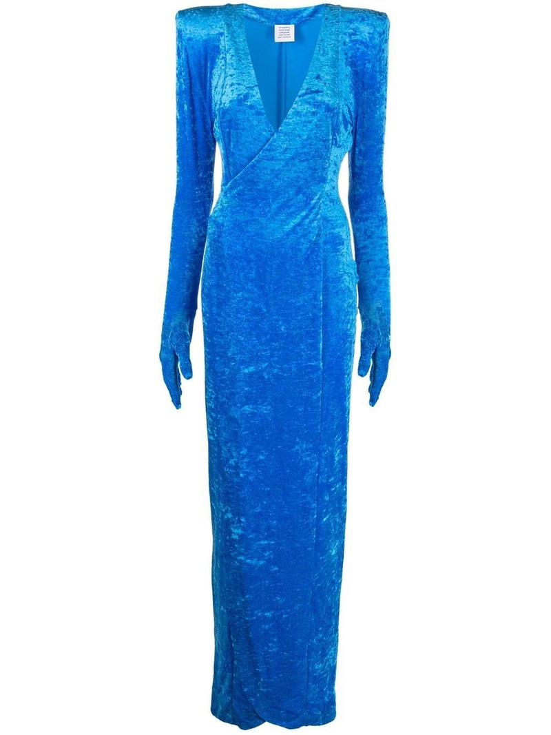 padded-shoulder gown 1