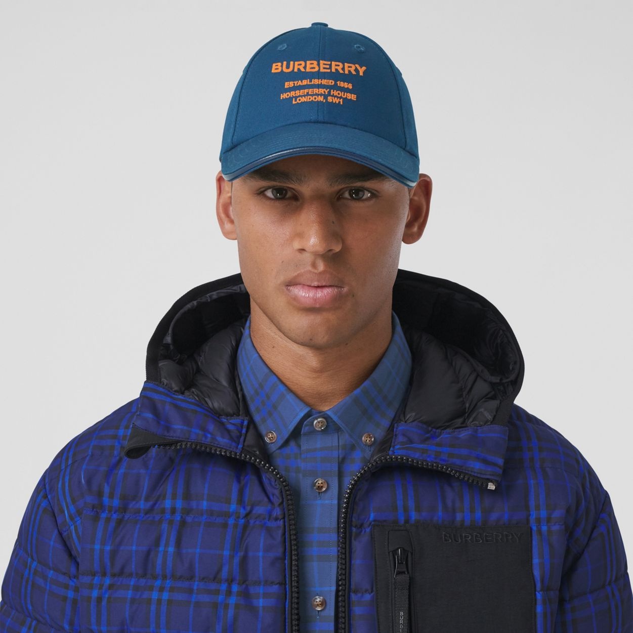 Horseferry Motif Cotton Twill Baseball Cap - 3