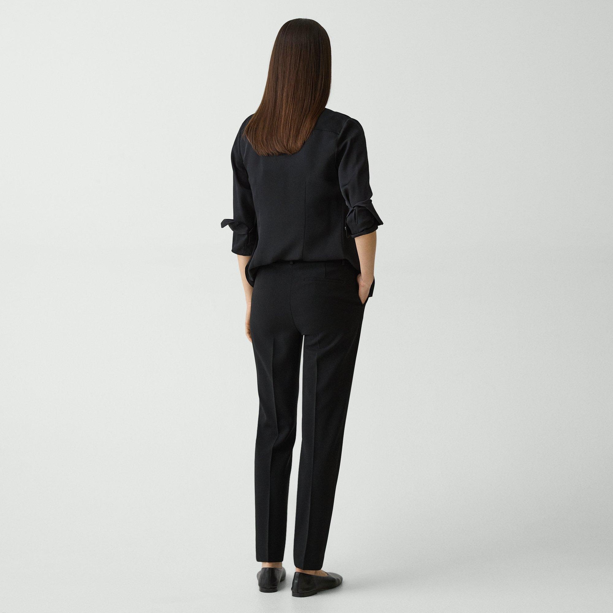 Treeca Full Length Pant in Admiral Crepe - 4