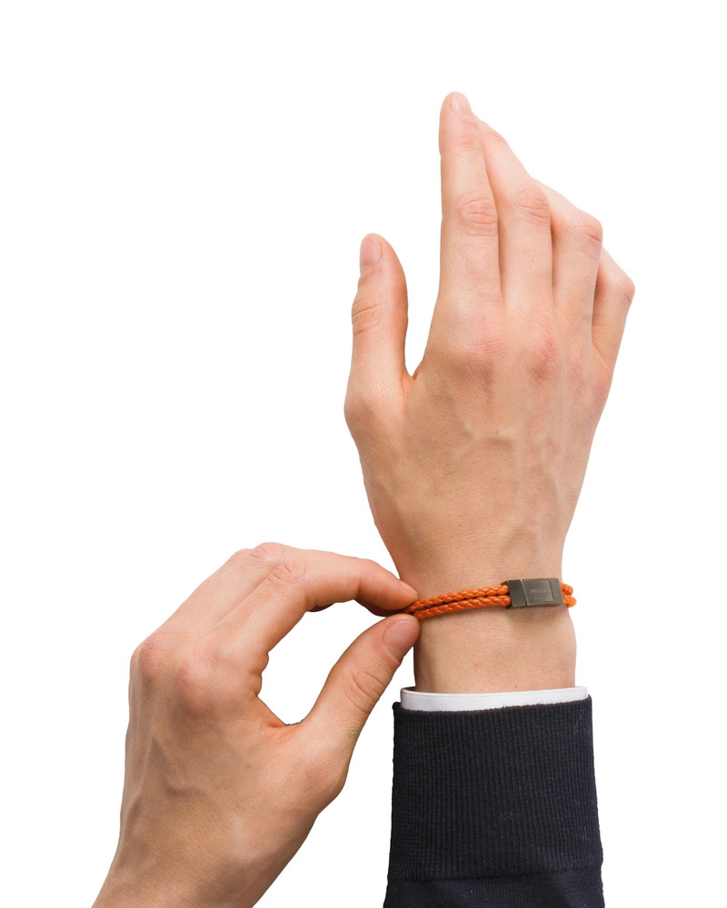 Prada Braided Nappa Leather Bracelet outlook
