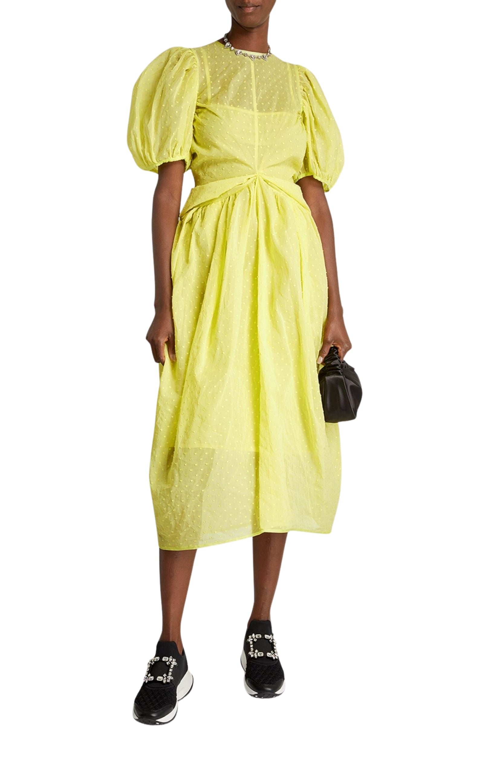 CECILIE BAHNSEN Juniper Puff-Sleeved Midi Dress | runwaycatalog | REVERSIBLE