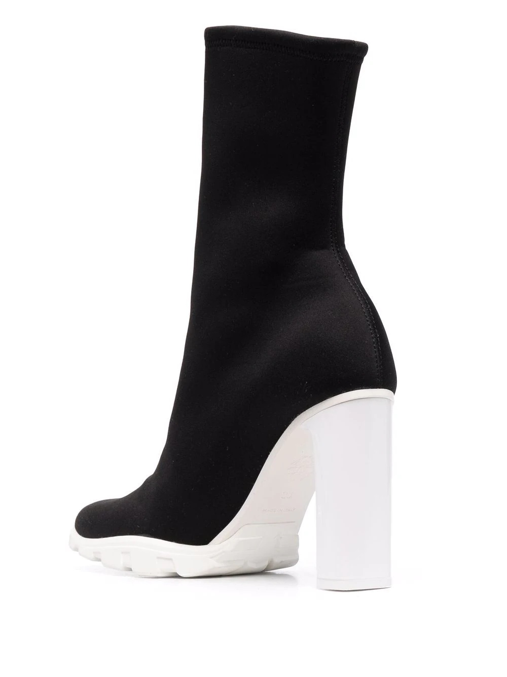 zip-up sock-style boots - 3