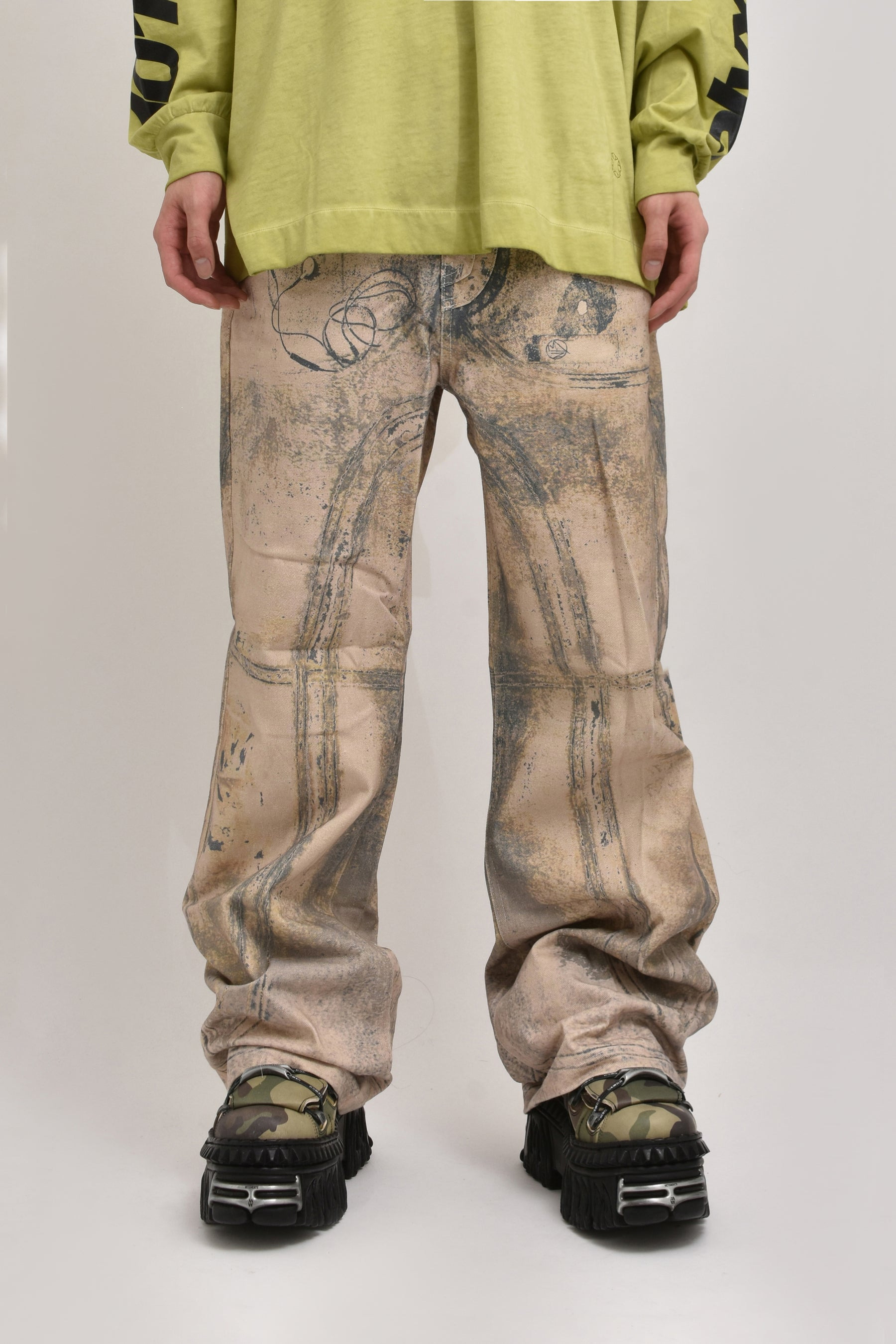 PRINTED DENIM / IND USED LOOK PRINTED - 6
