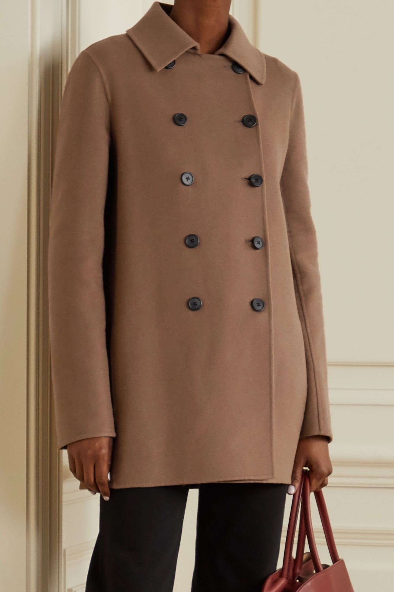 Saku double-breasted cashmere coat - 3