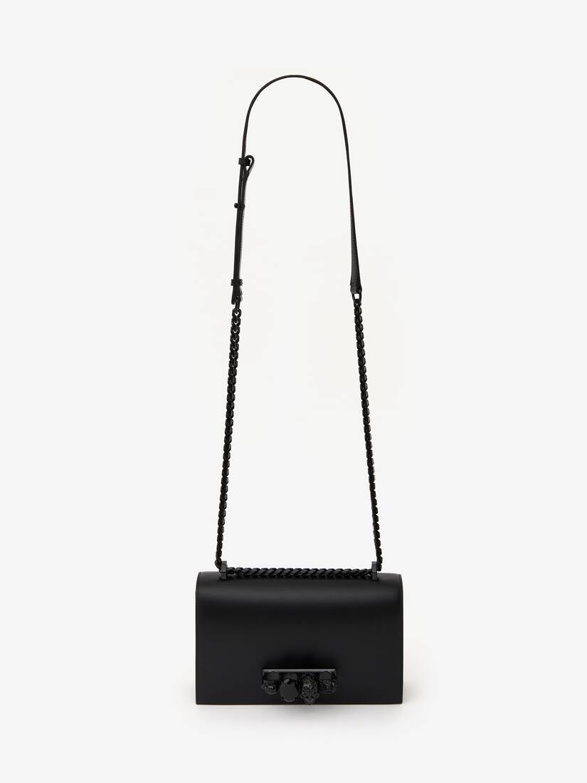 Women's Jewelled Satchel in Black - 5