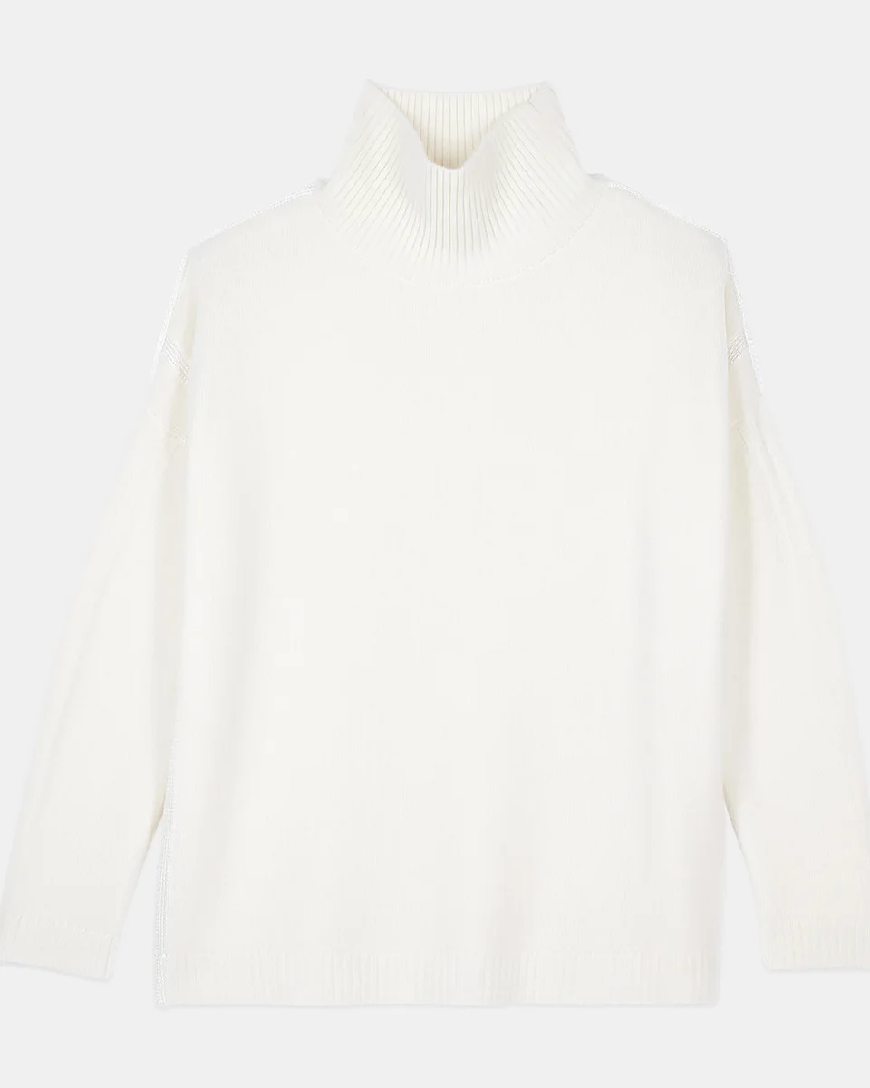 ECRU CASHMERE SWEATER - 1