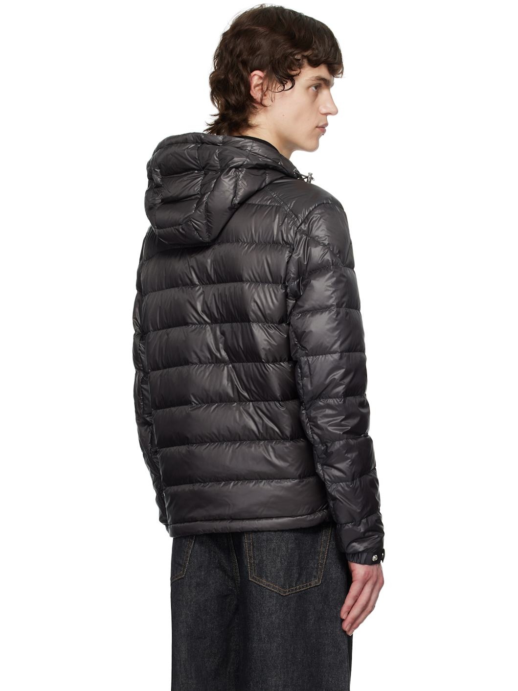 Gray Gliere Hooded Short Down Jacket - 3