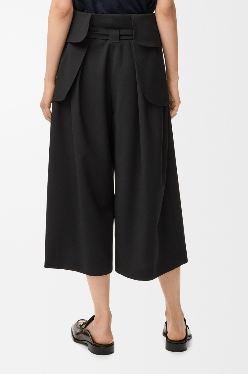 Cropped cargo trousers in wool 4