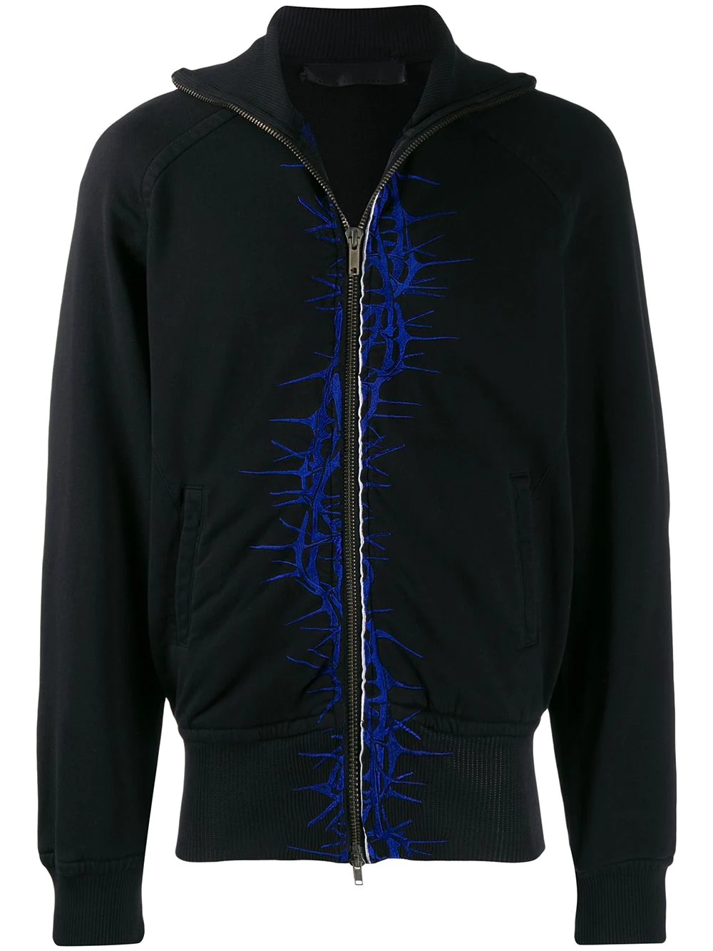 embroidered zipped jacket - 1