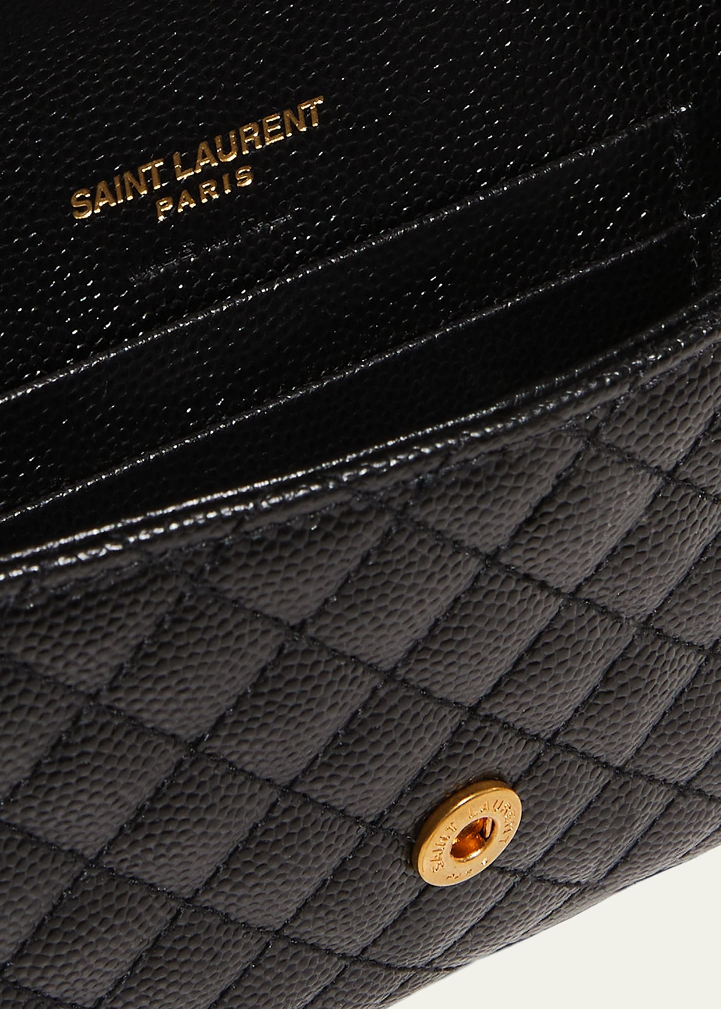 Small Quilted YSL Envelope Wallet - 3