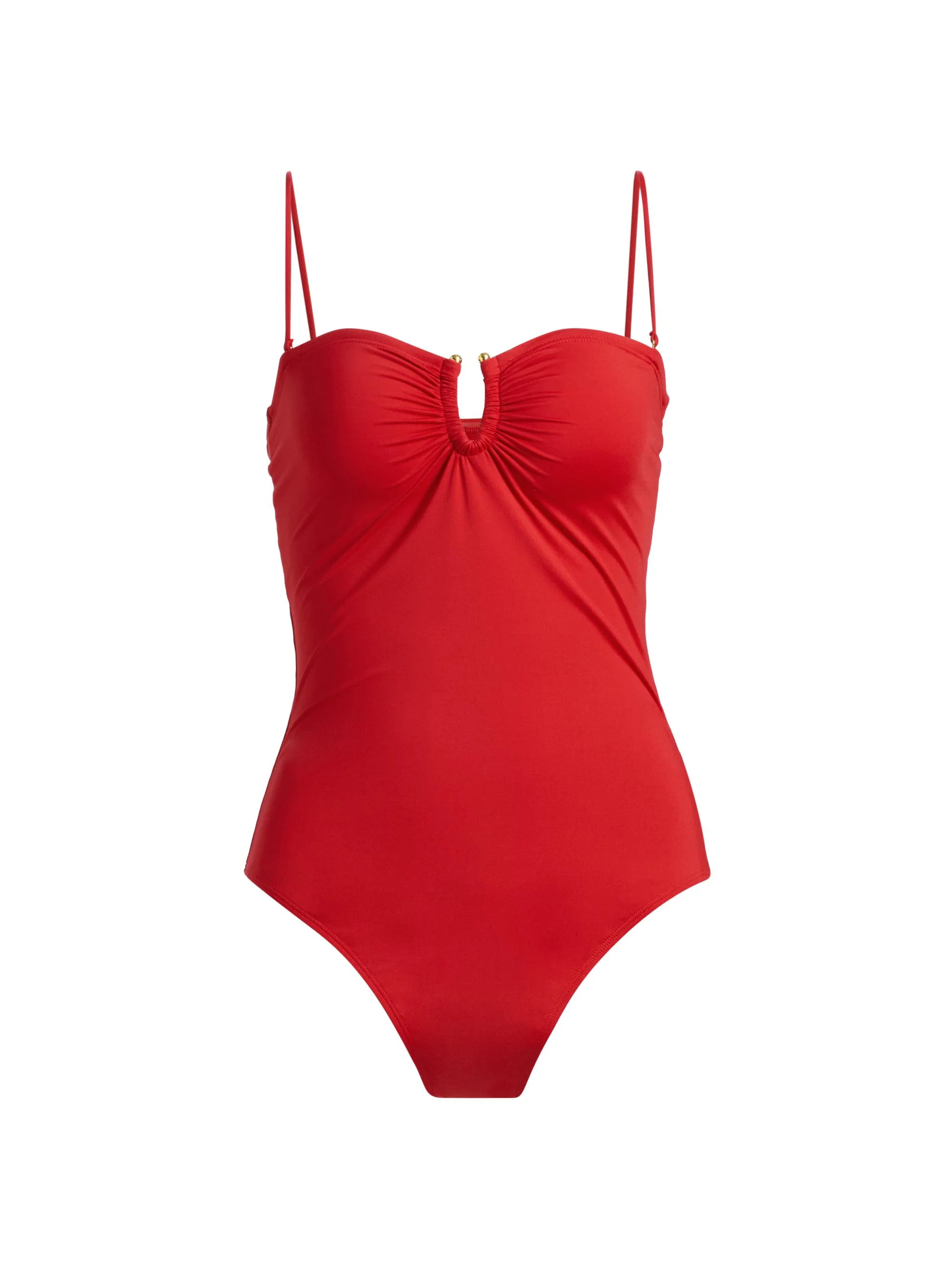 Women's Semi-Sweetheart One-Piece Swimsuit - Red - 1