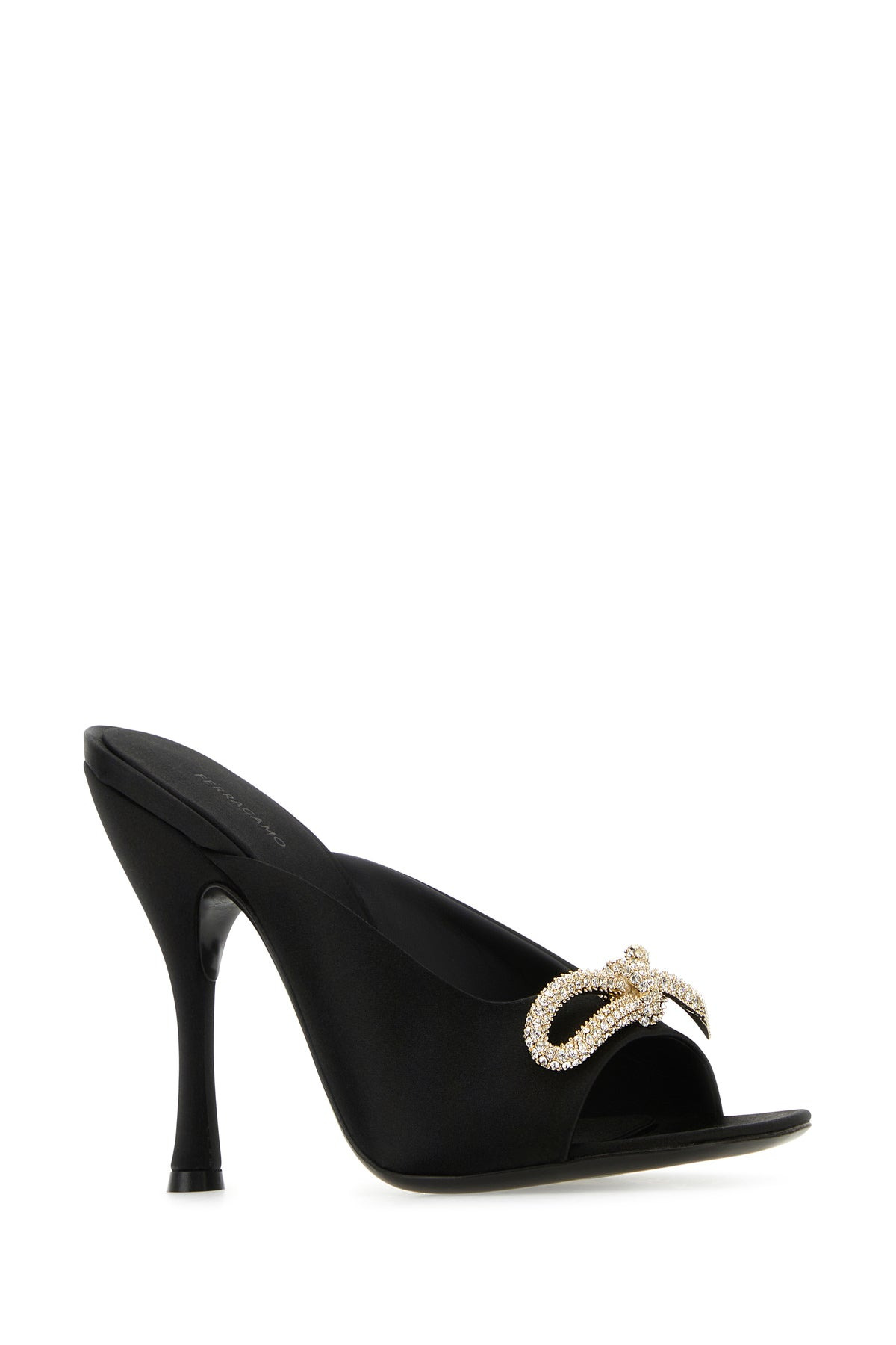 Black satin mules - 2