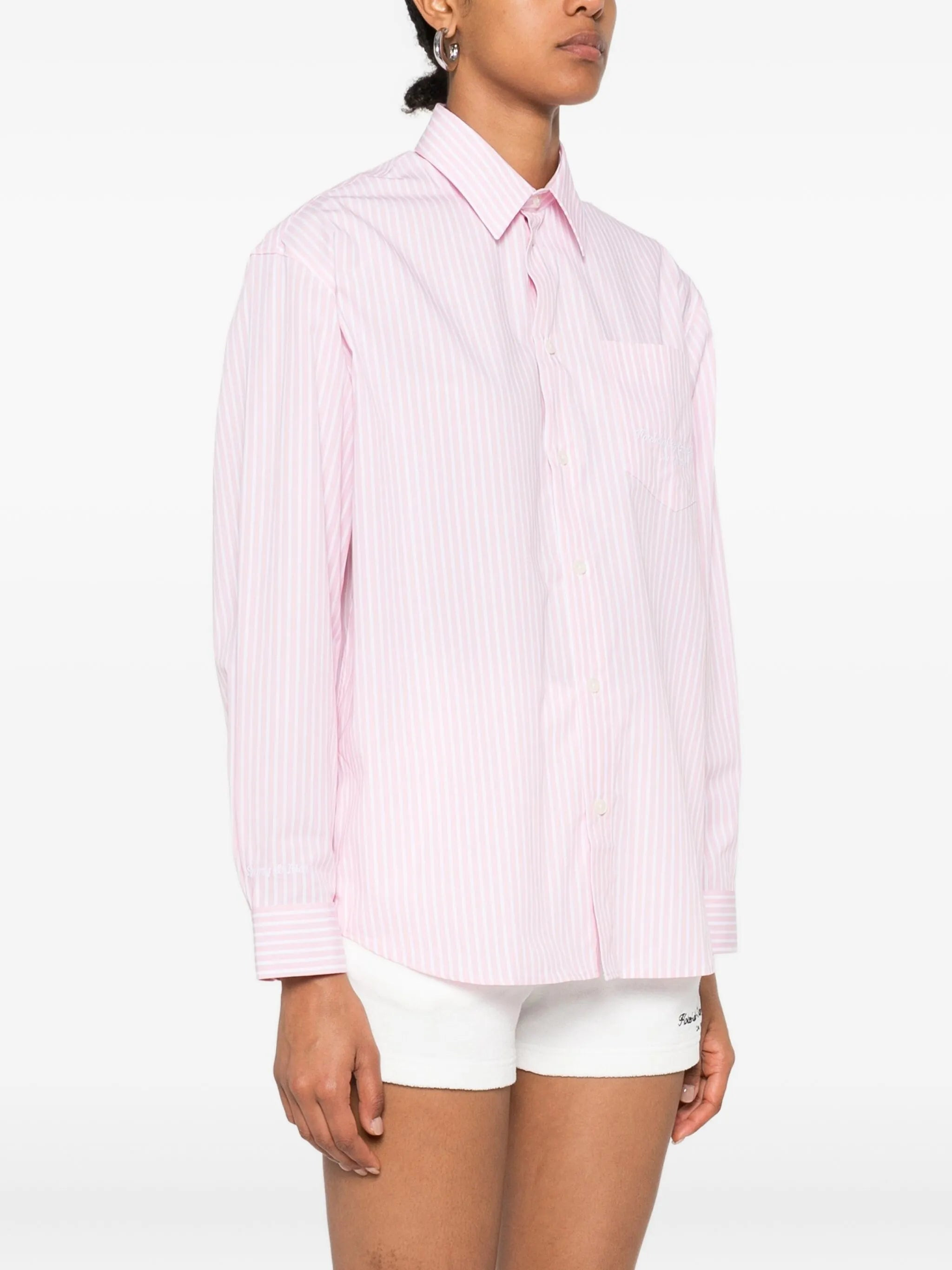 Sporty & Rich Striped Cotton Shirt - 4