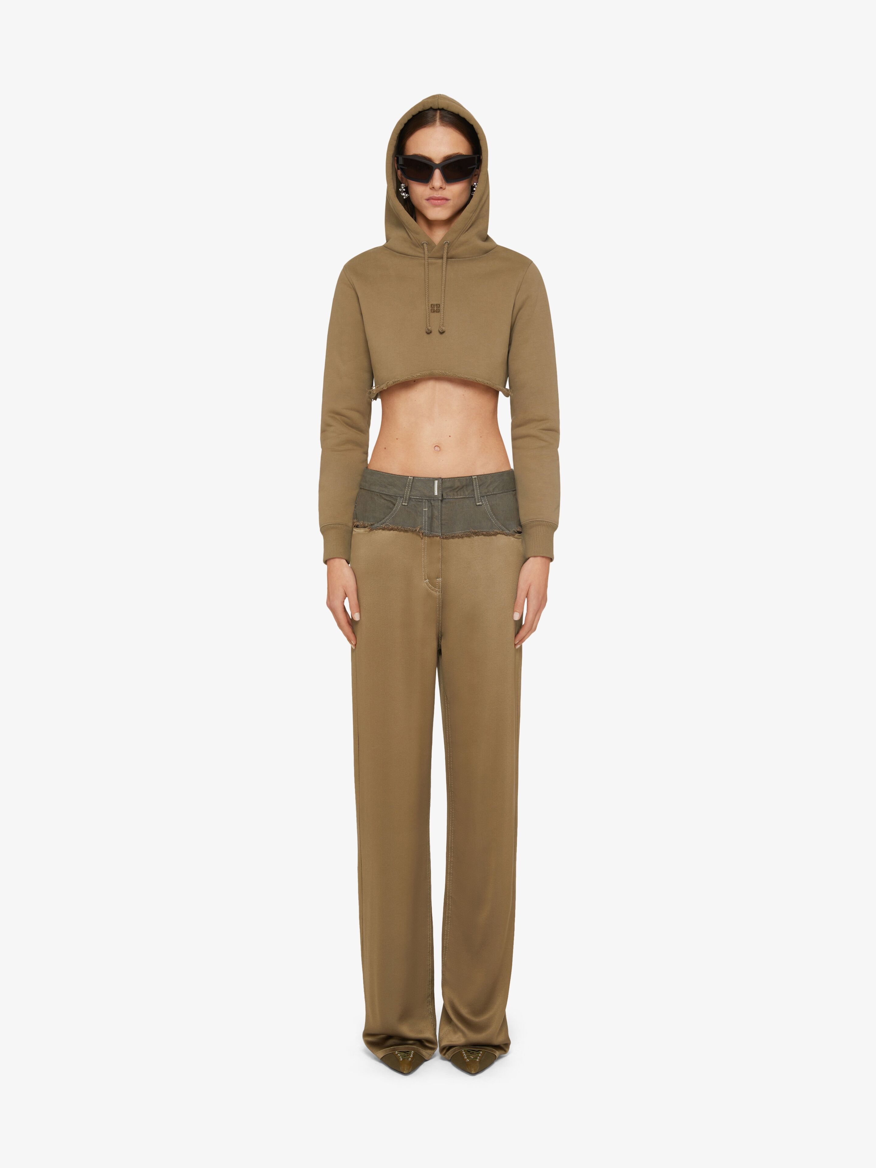 CROPPED HOODIE IN COTTON - 2