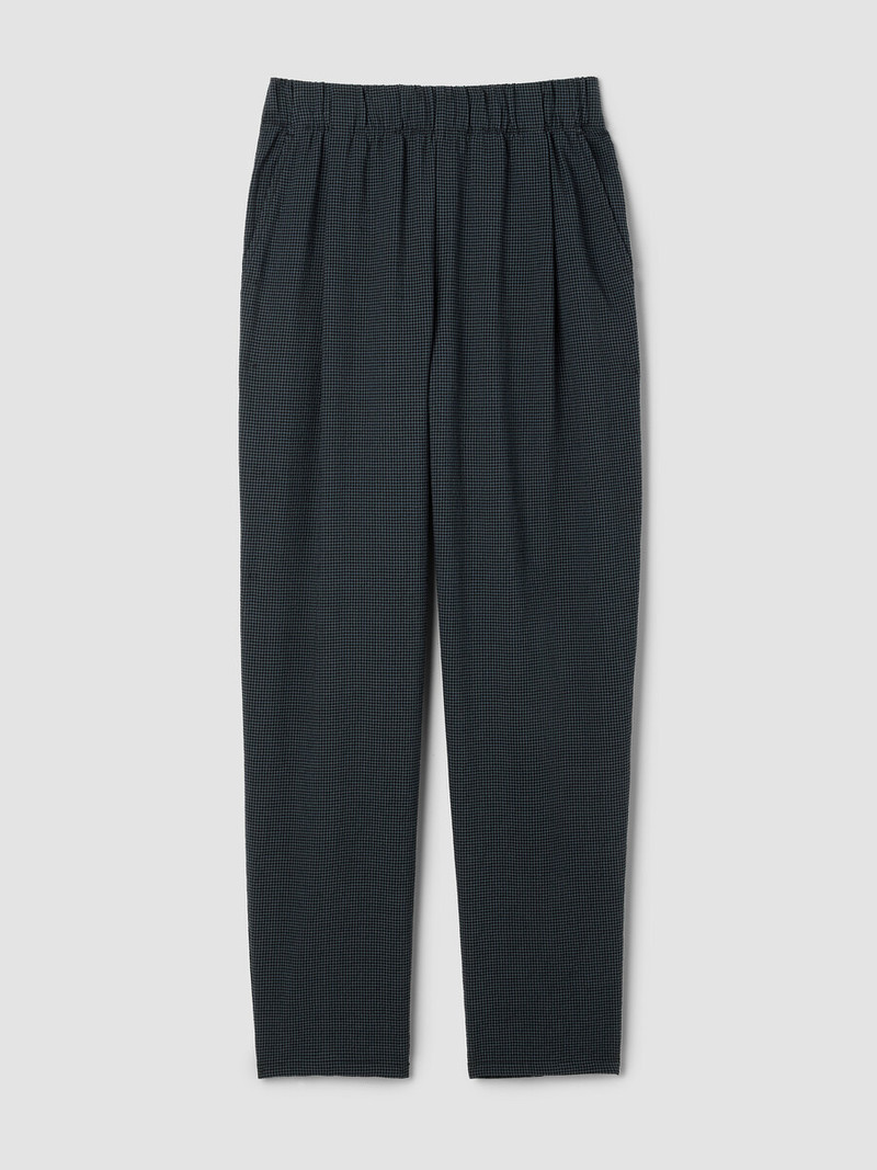 Mini Check Crepe Tapered Pant 1