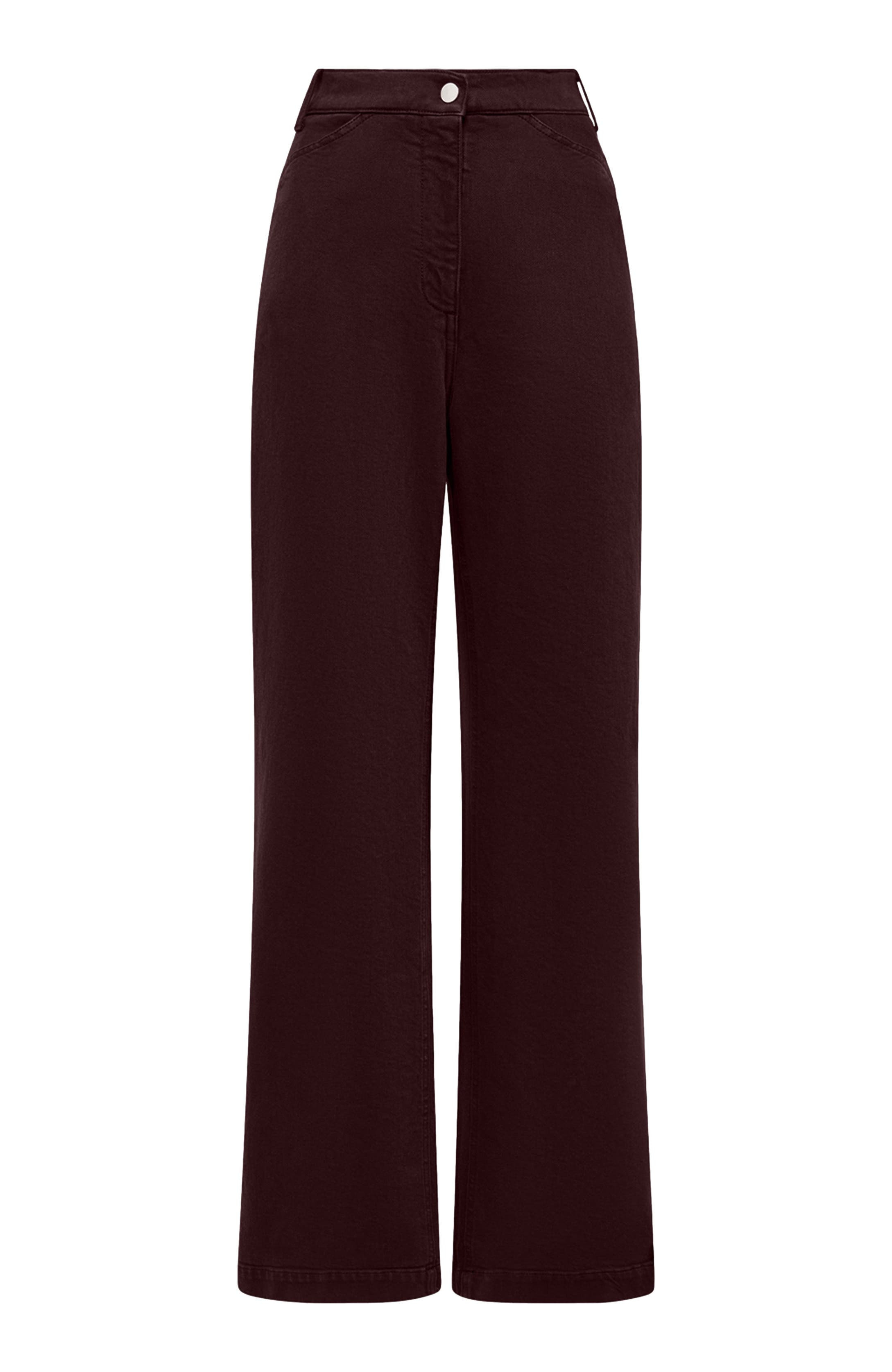 Another Tomorrow Workwear Pant in Overdye Plum at Nordstrom - 2