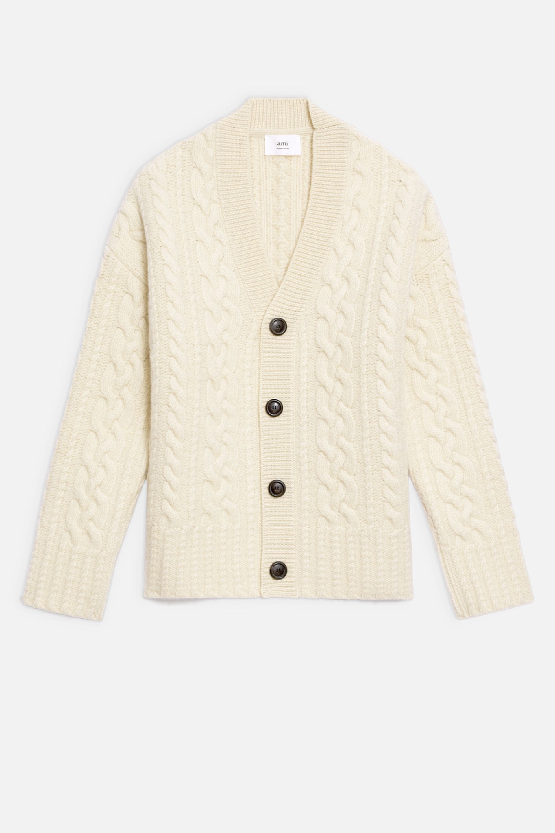 Cable Knitted Cardigan - 1