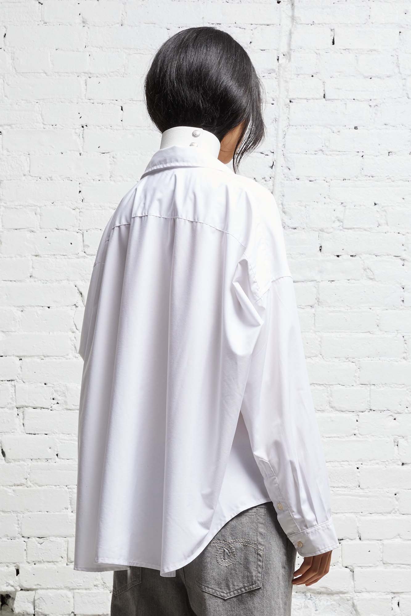 LONG SLEEVE BUTTON-UP - WHITE - 4