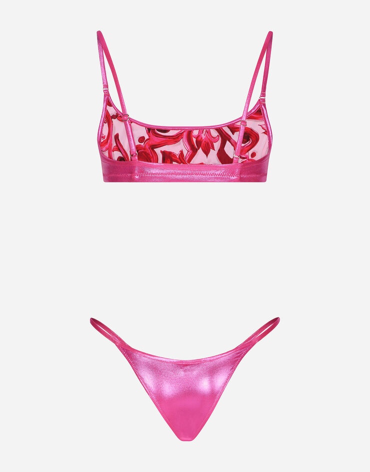 Laminated Bralette Bikini Top - 2
