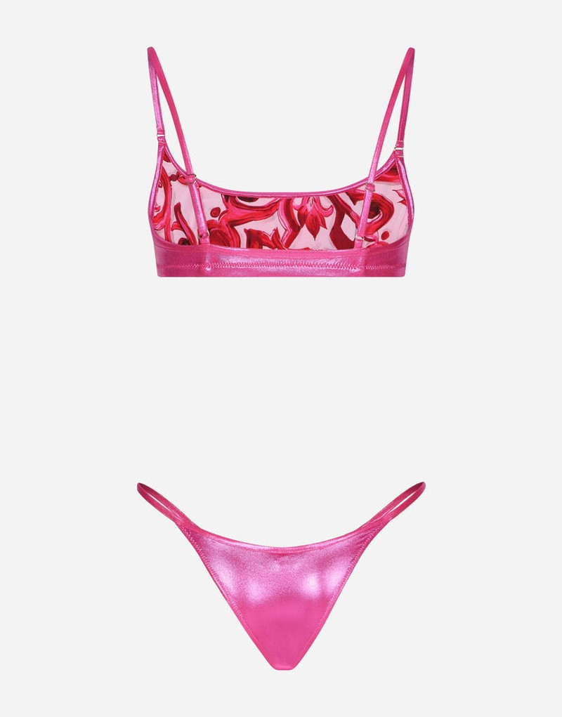Dolce & Gabbana Laminated Bralette Bikini Top outlook