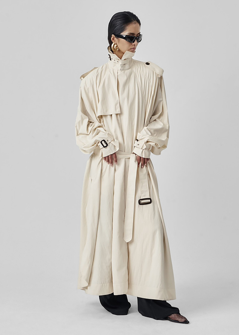 Elsdon Fluid Long Trench - Light Beige 9