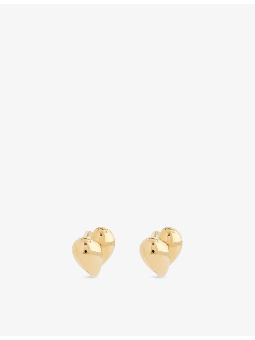 Drop Heart 18ct Yellow Gold-Plated Sterling-Silver Stud Earrings - 3