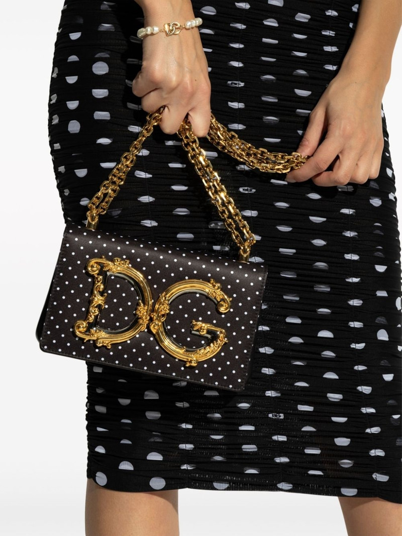 Dolce & Gabbana small DG Baroque satin crossbody bag outlook