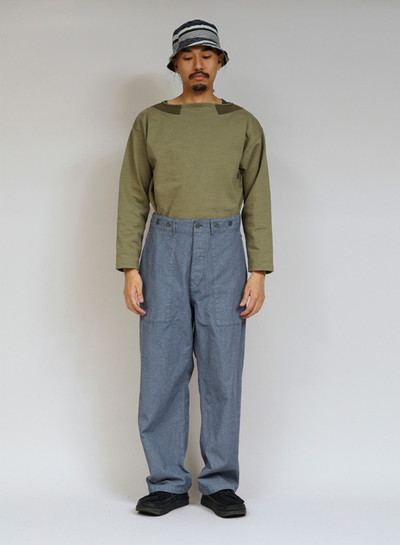 Nigel Cabourn New Workwear Pant Broken Twill in Washed Blue outlook