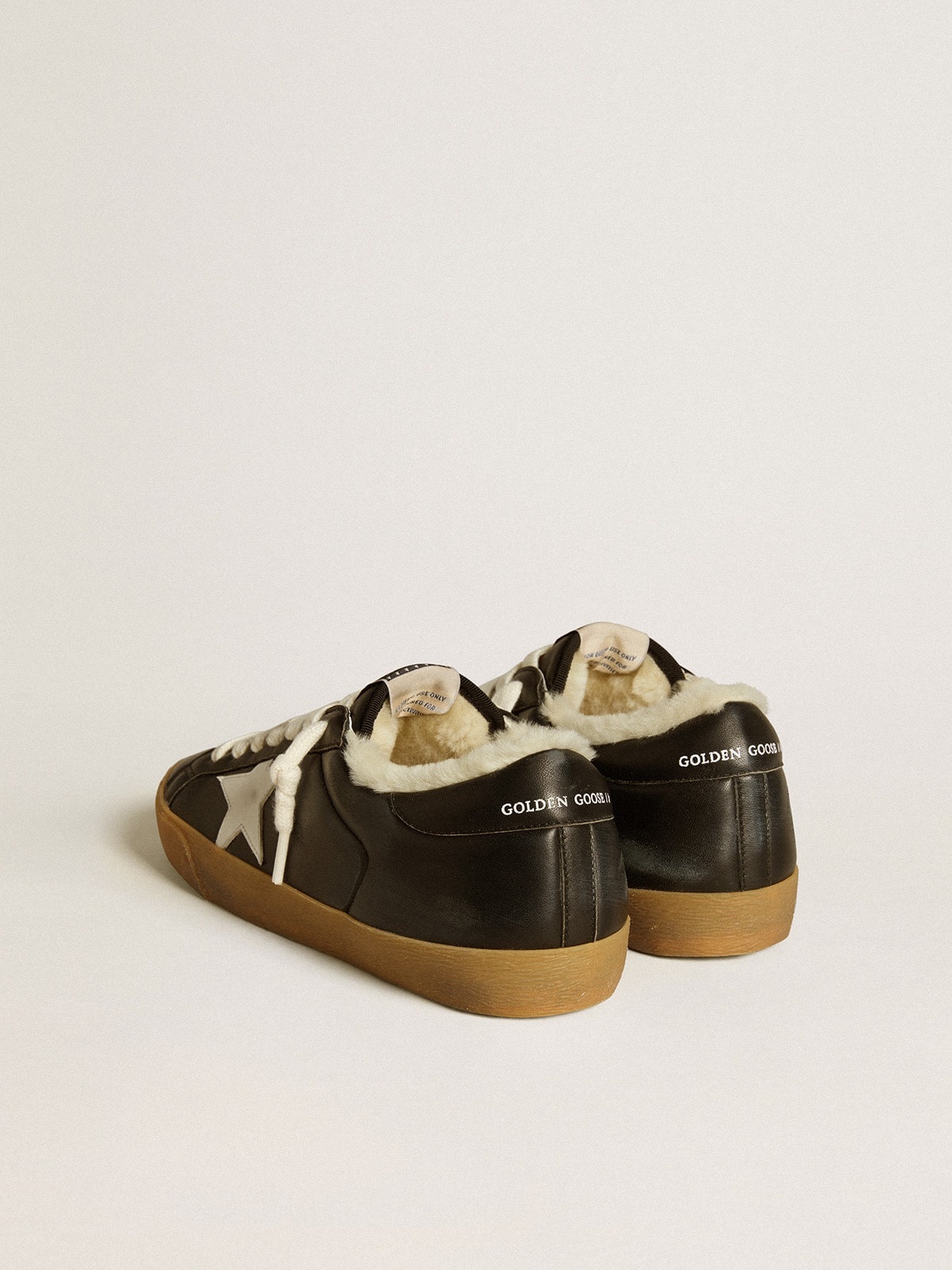Super-Star in matelassé nappa with leather star and shearling lining - 4