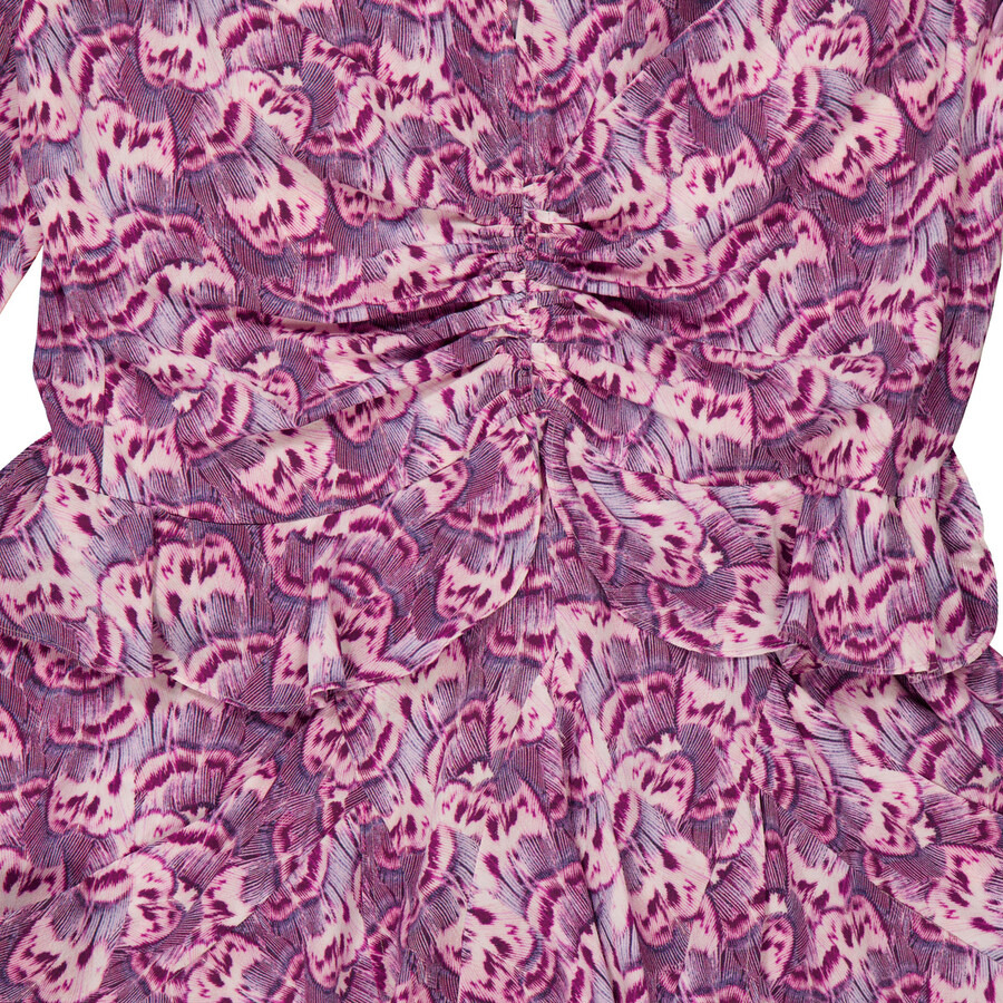 Isabel Marant Ladies Pink Usmara Printed Silk Dress - 7