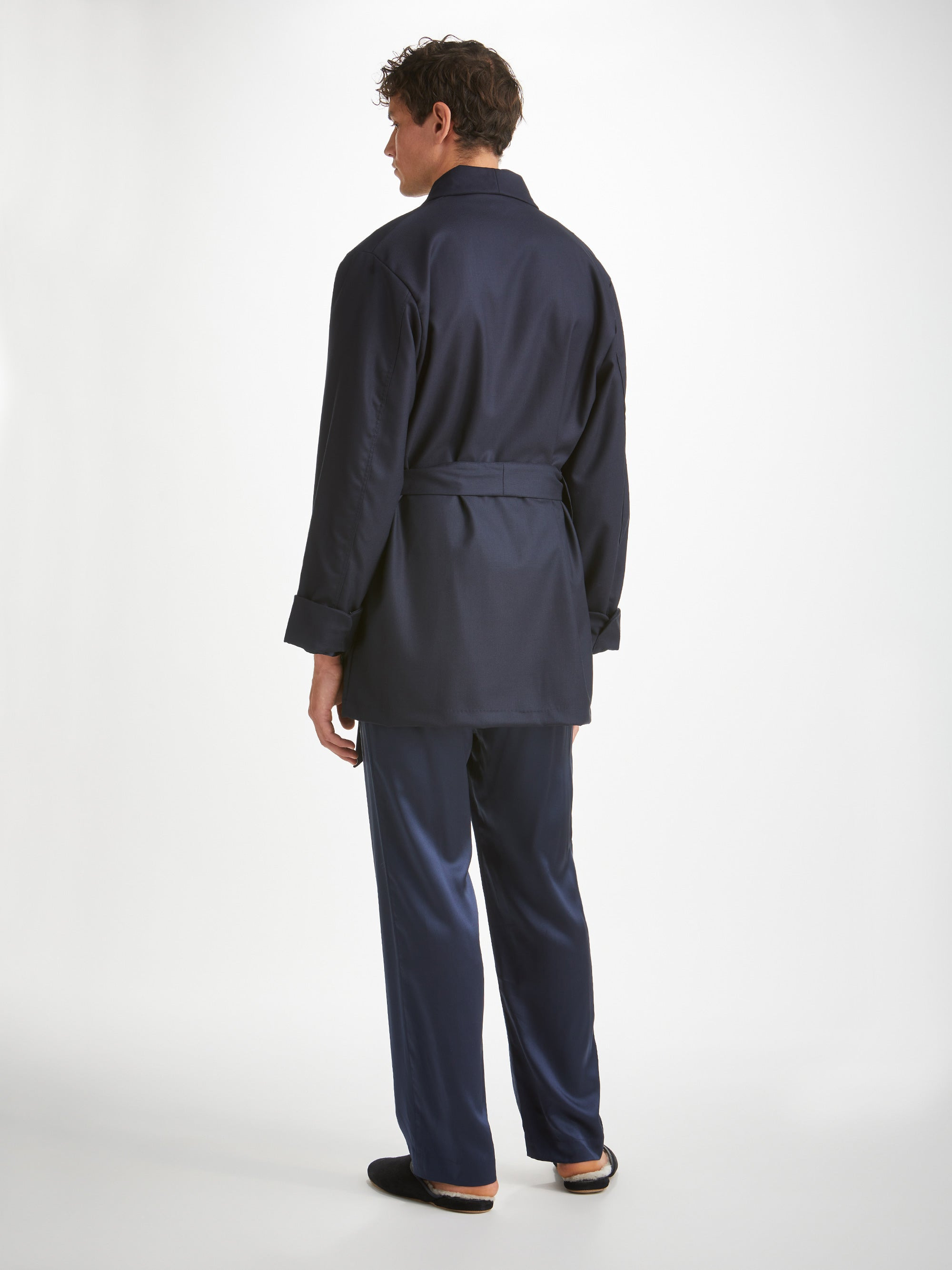 Men's Smoking Jacket Westminster 2 Wool Navy - 4