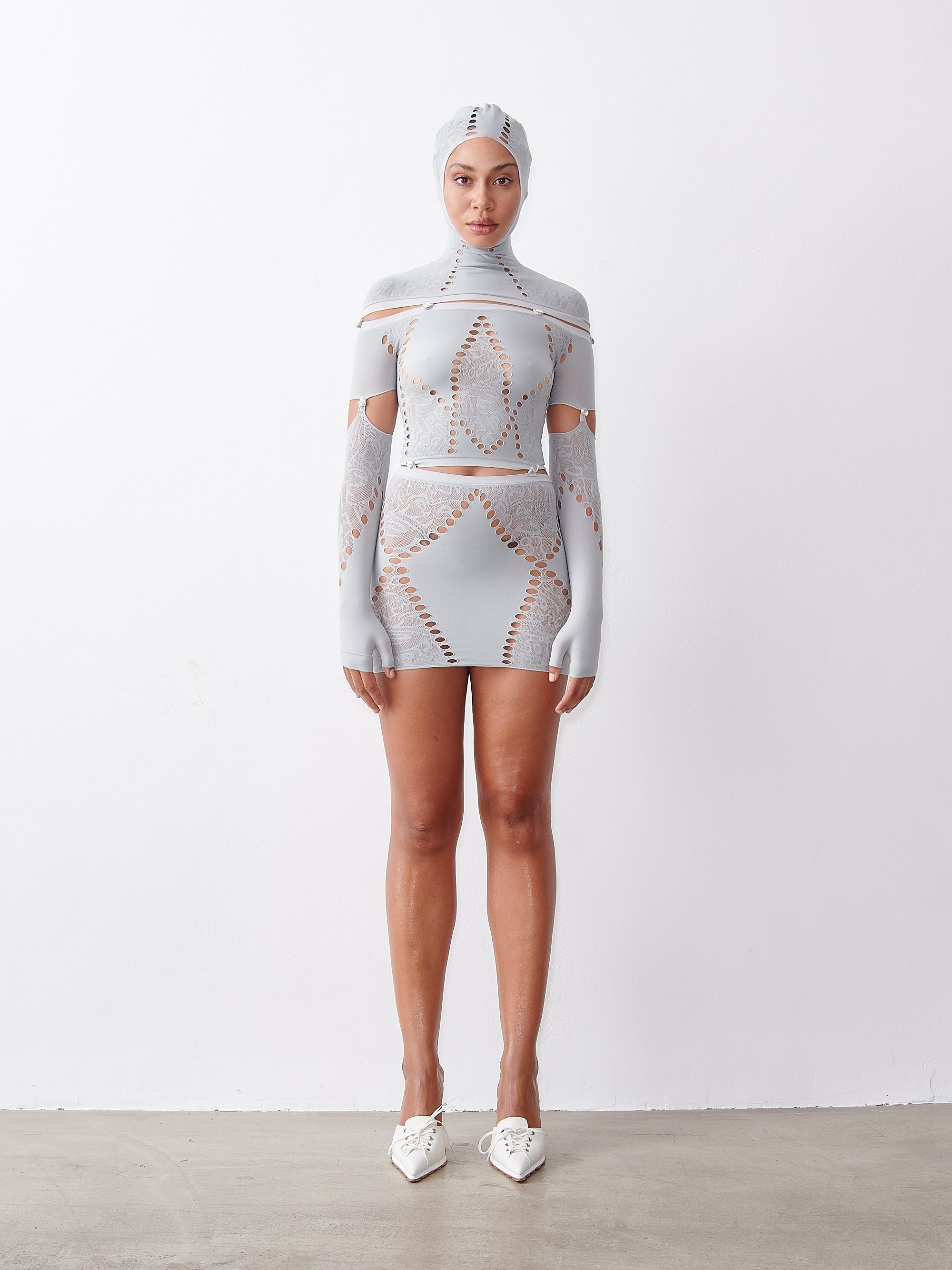 DOMINO DRESS SMOKE GREY - 5