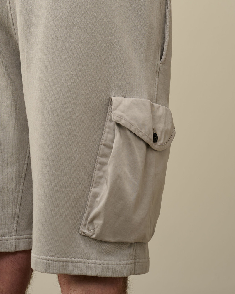 Cotton Fleece Mixed Cargo Shorts 4