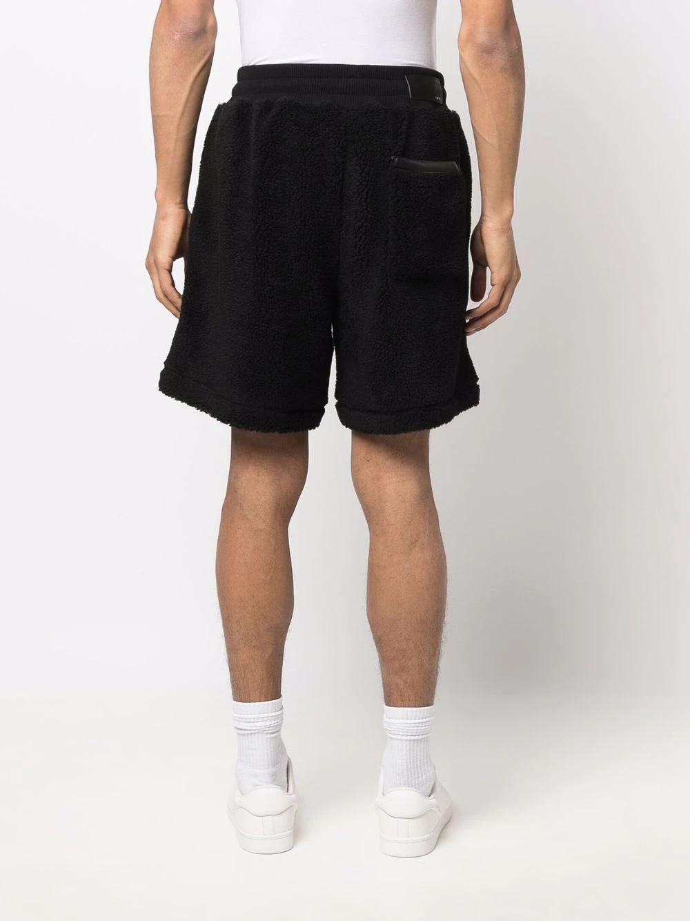 fleece-texture track shorts - 4