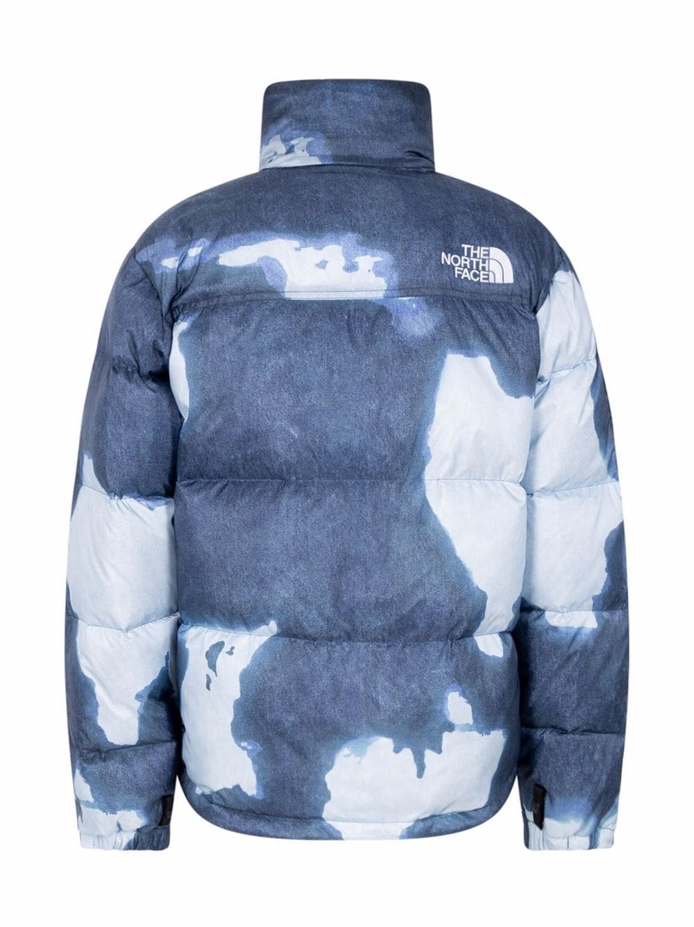 x TNF bleached denim print Nuptse jacket - 2