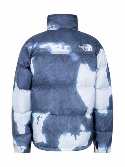 Supreme x TNF bleached denim print Nuptse jacket outlook