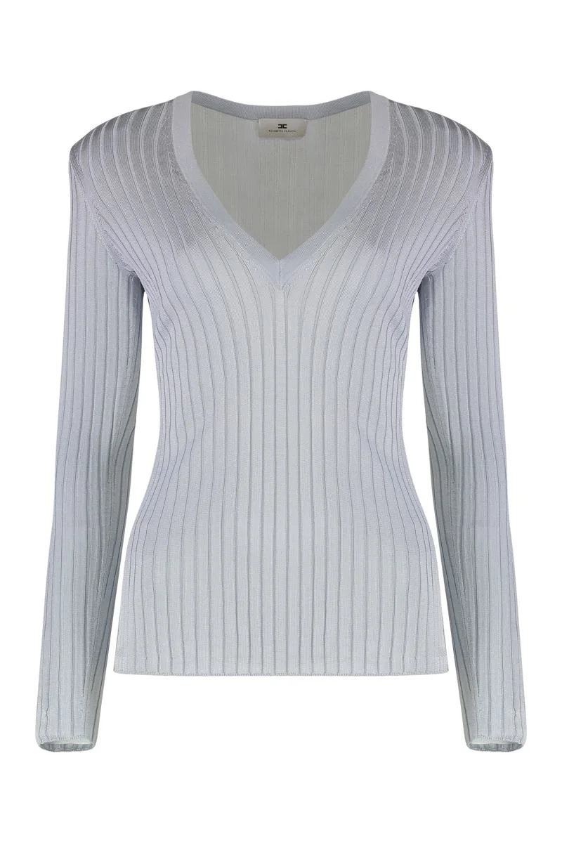 Elisabetta Franchi Long Sleeve Top In Viscose - 1
