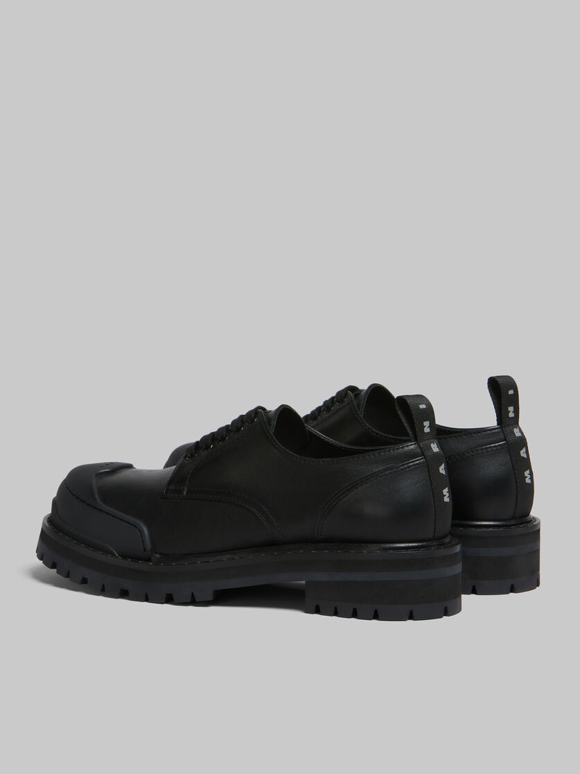 BLACK LEATHER DADA ARMY DERBY SHOE - 3