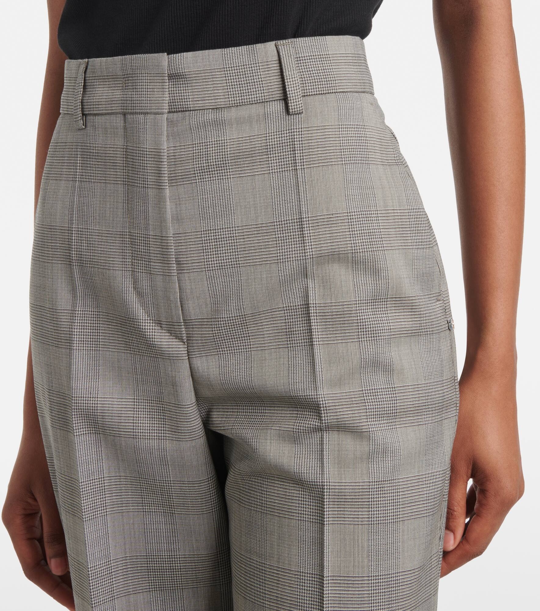 Wool-blend wide-leg pants - 4