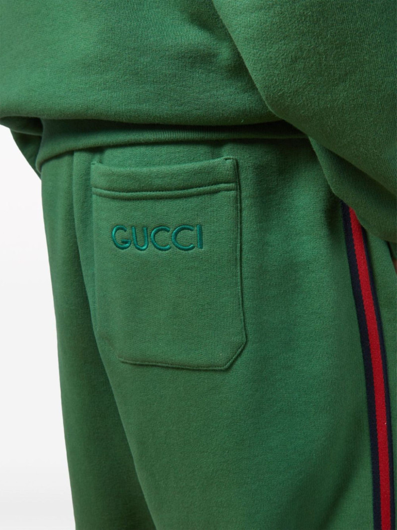 logo-embroidered cotton track pants 3