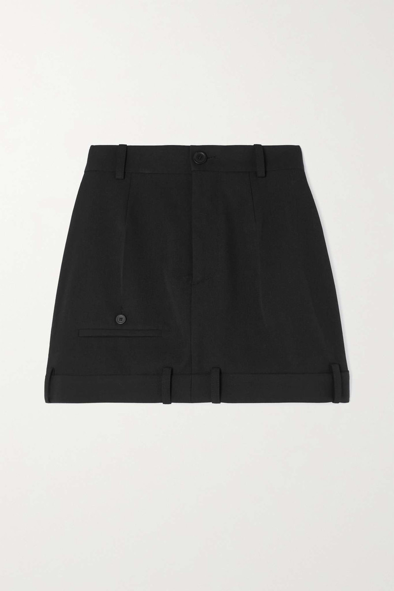 Wool-twill mini skirt - 1