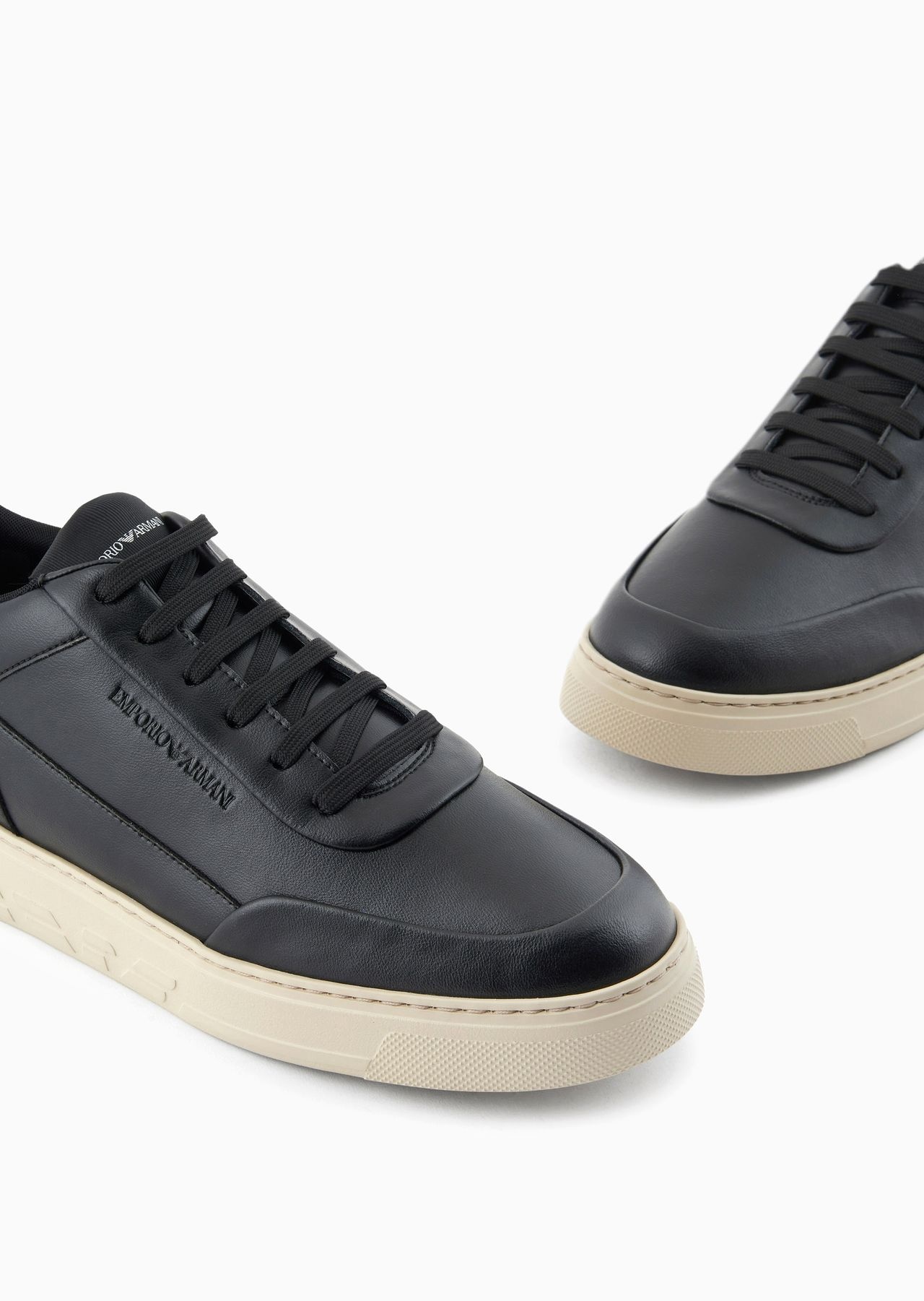 Leather sneakers with side logo - 5